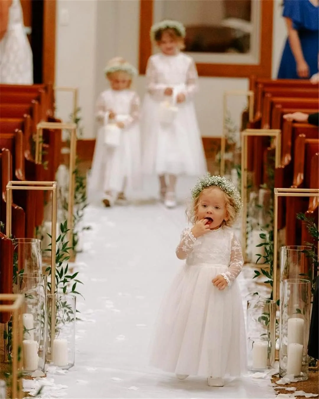 2Bunnies Girl Boho Bohemian Rustic Communion Crochet Lace A-Line Tulle Flower Girl Dress
