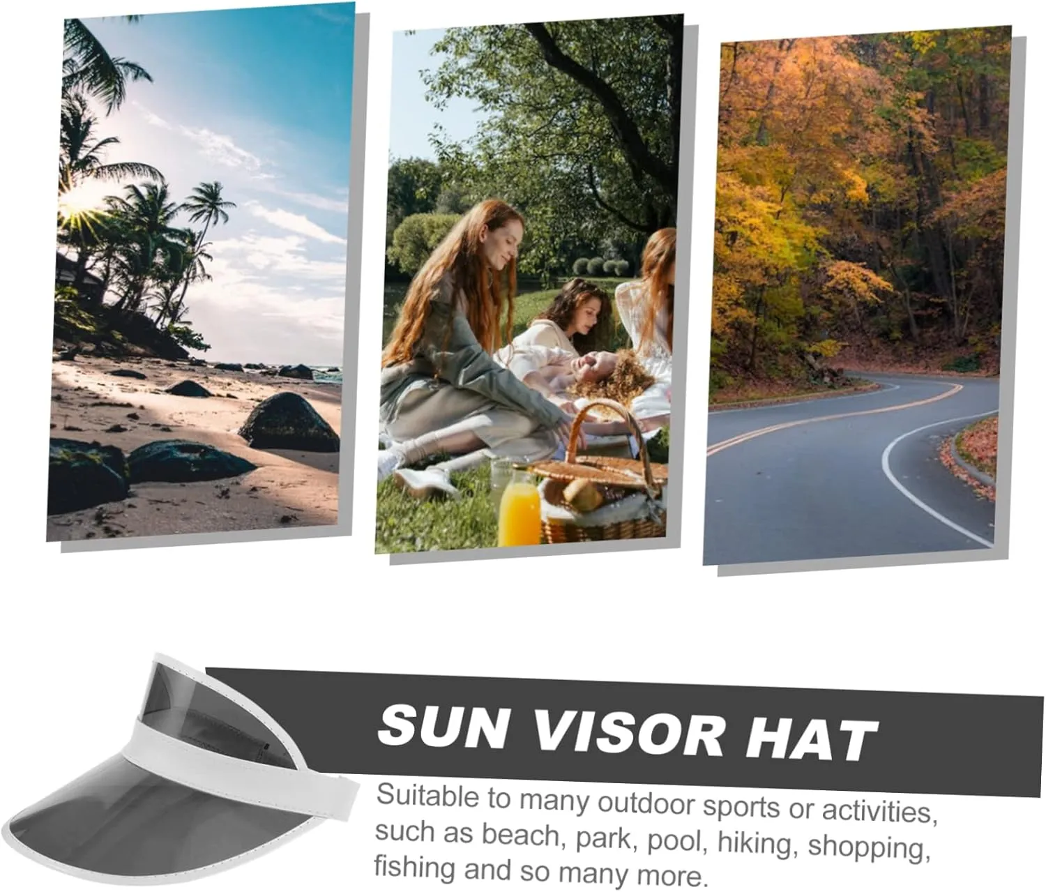 2pcs Sun Visor Face Masks Bonnet for Men Decor Golf Visor Womens Visors for Women Ladies Sun Hats with