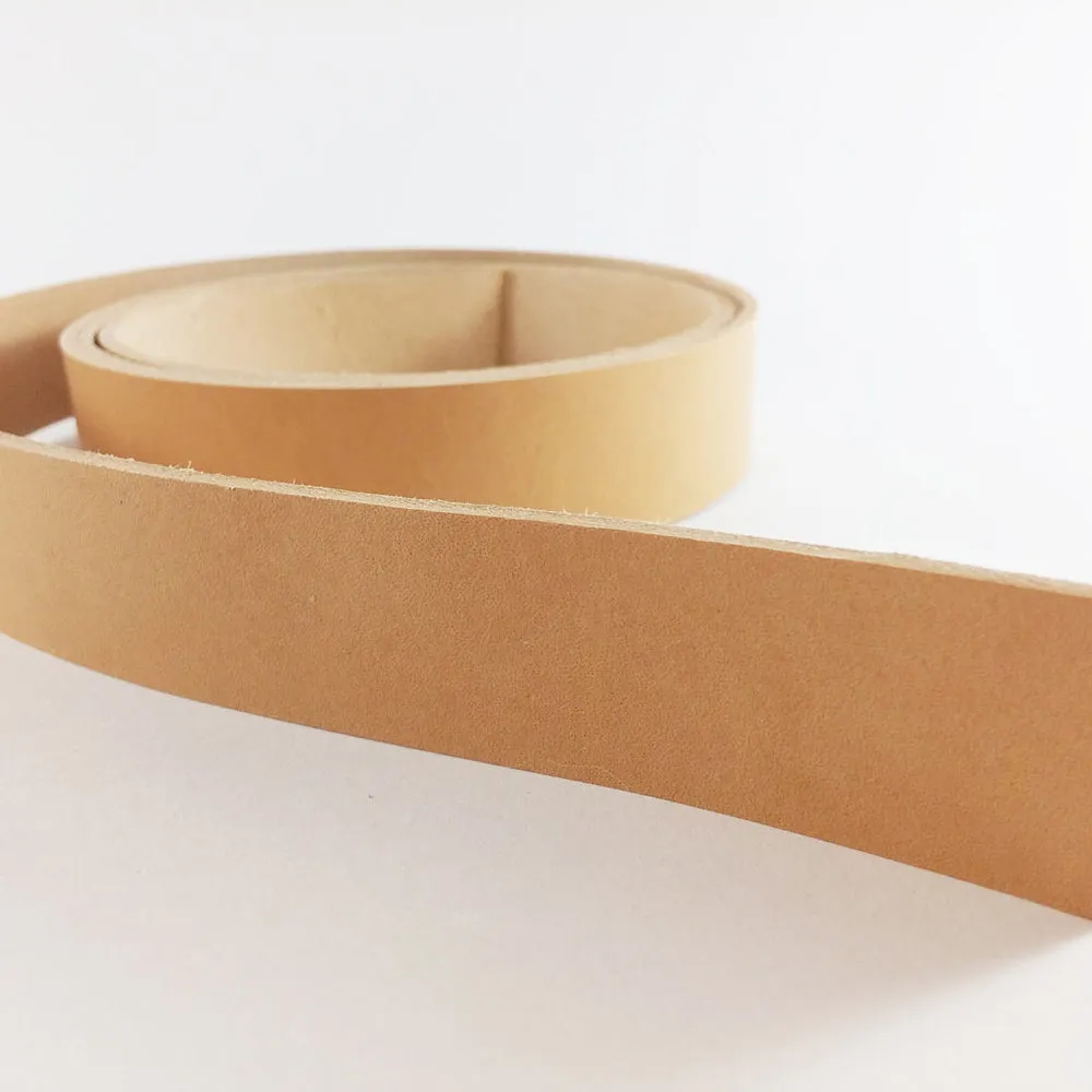 50 Natural Veg Tanned Leather Straps