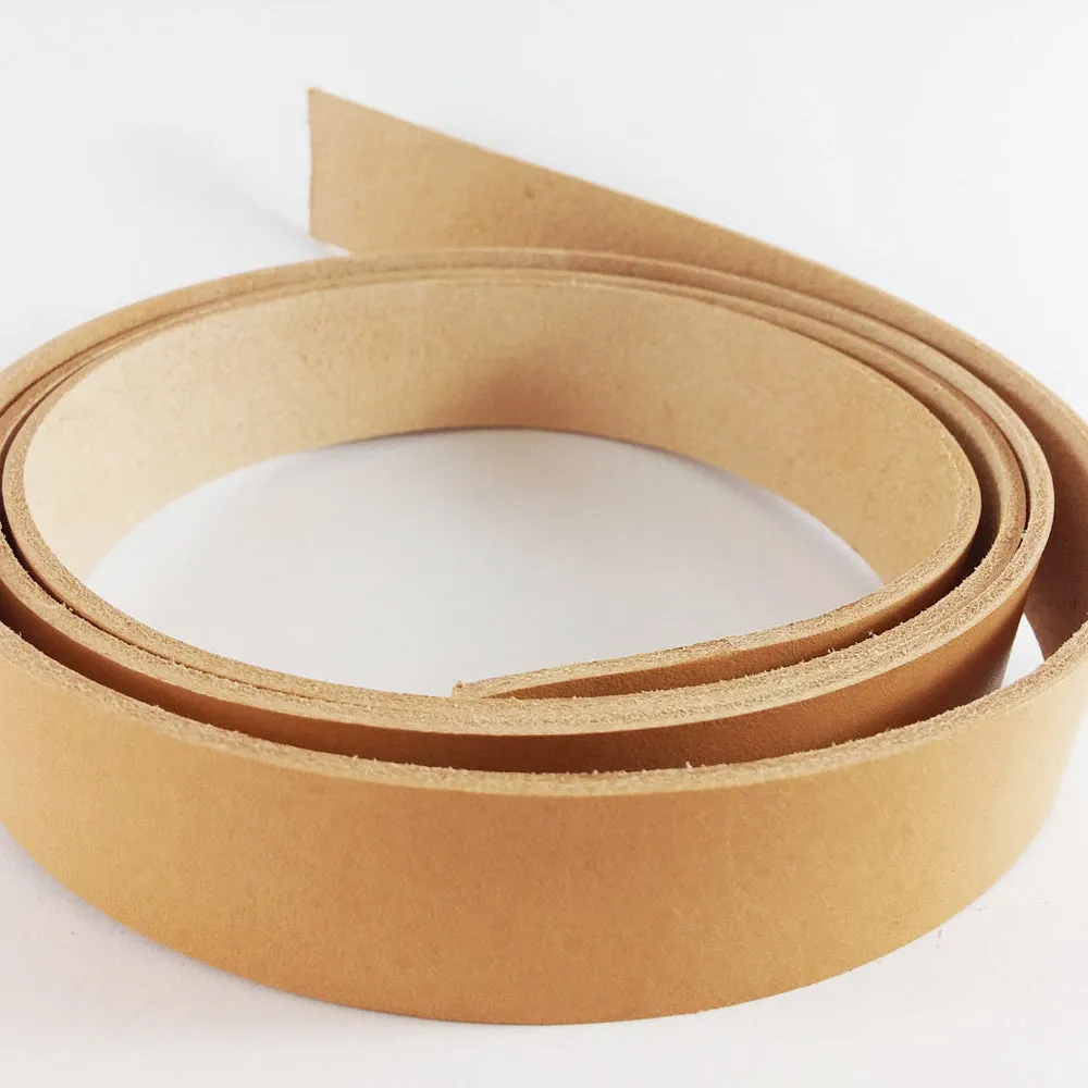 50 Natural Veg Tanned Leather Straps