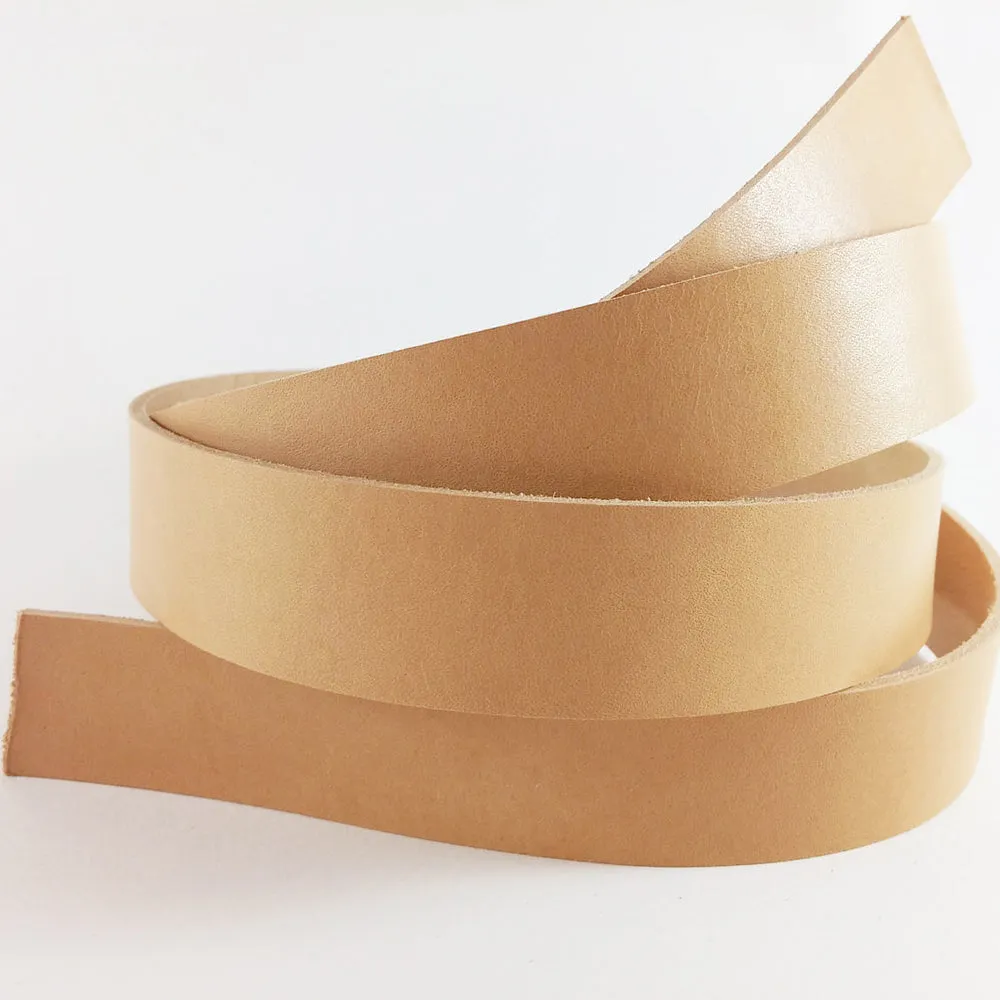 50 Natural Veg Tanned Leather Straps
