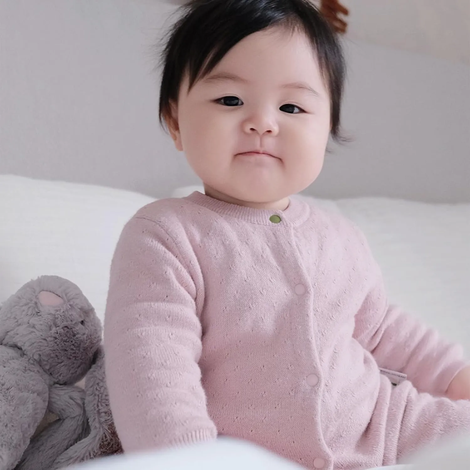 ArborTree 95% Organic Cotton   5% Cashmere Baby Organic Cashmere Thick Bodysuit Romper
