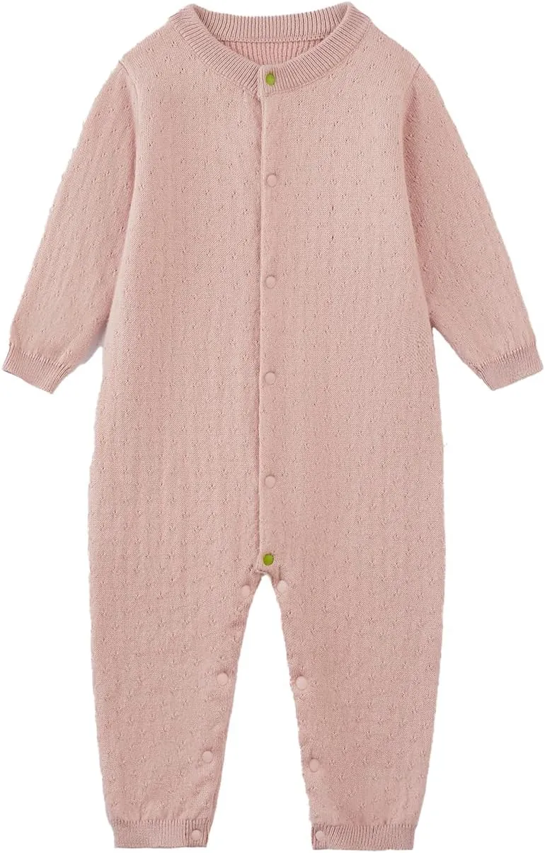 ArborTree 95% Organic Cotton   5% Cashmere Baby Organic Cashmere Thick Bodysuit Romper