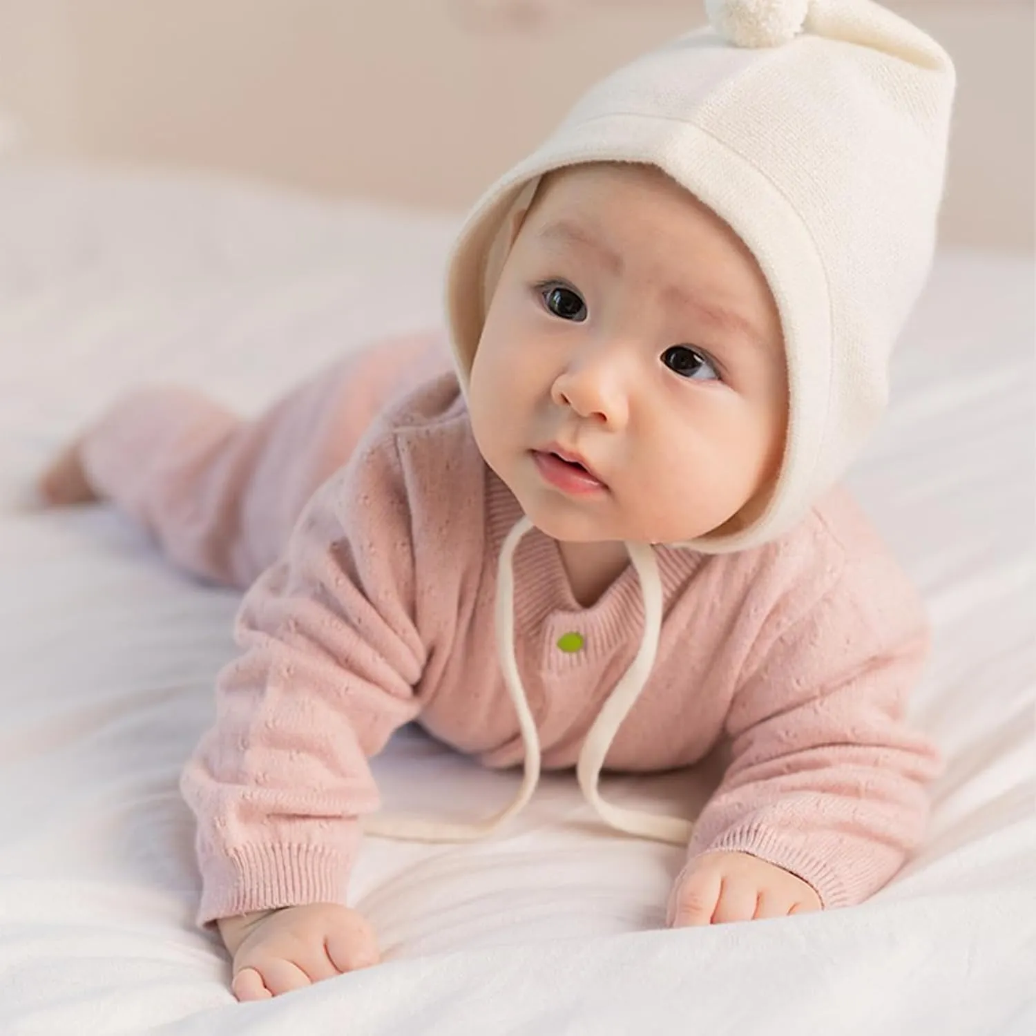 ArborTree 95% Organic Cotton   5% Cashmere Baby Organic Cashmere Thick Bodysuit Romper