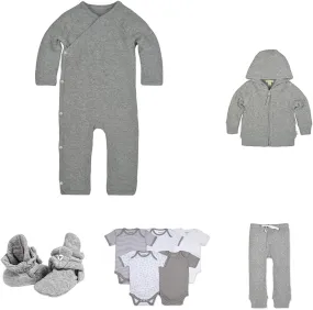 Bundle of Burt's Bees Baby Romper Jumpsuit   Baby girls Sweatshirts   Baby Unisex Baby Sweatpants   Baby Unisex Bodysuits, 5-Pack   Baby Girls Booties, 3-6 Months US