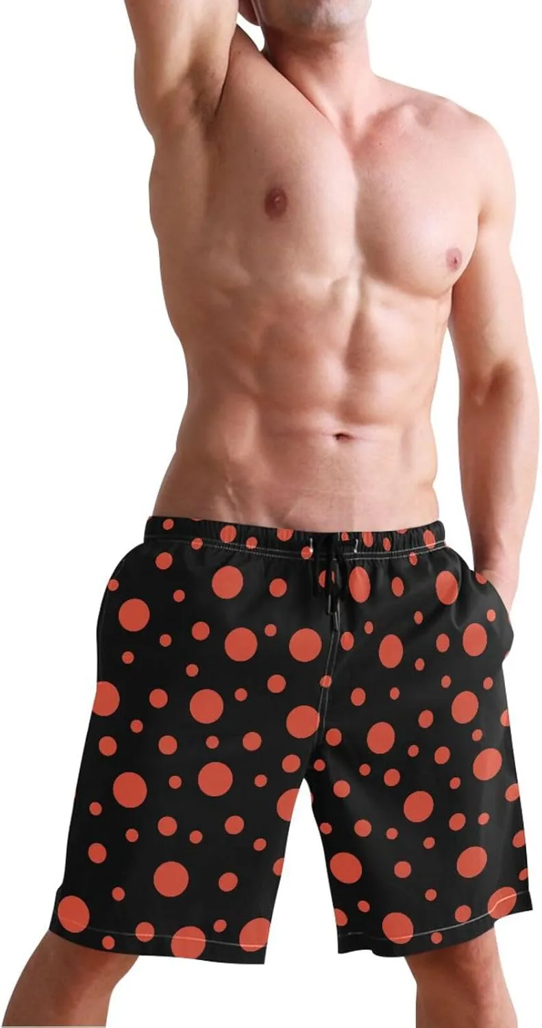 CHIFIGNO Trendy African Masks Black Swimming Shorts Men, Board Shorts for Men Swim, Small Quick Dry Swim Trunks Men