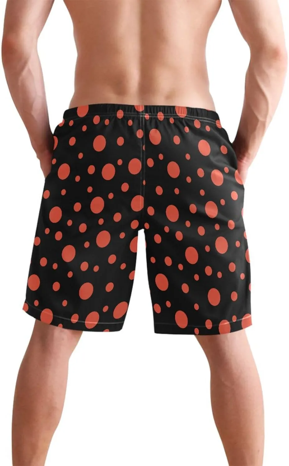 CHIFIGNO Trendy African Masks Black Swimming Shorts Men, Board Shorts for Men Swim, Small Quick Dry Swim Trunks Men