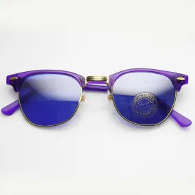 Colorful Retro Vintage Half Frame Horned Rim Sunglasses 7203