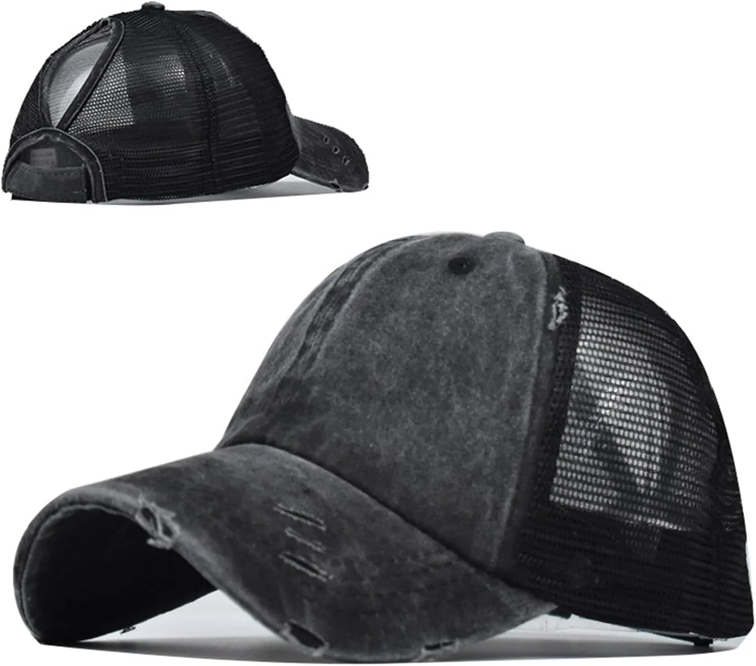 Fashion Style Ponytail Top Hats for Women Baseball Caps High Messy Bun Caps Ponycaps Dad Hats