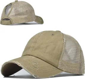 Fashion Style Ponytail Top Hats for Women Baseball Caps High Messy Bun Caps Ponycaps Dad Hats