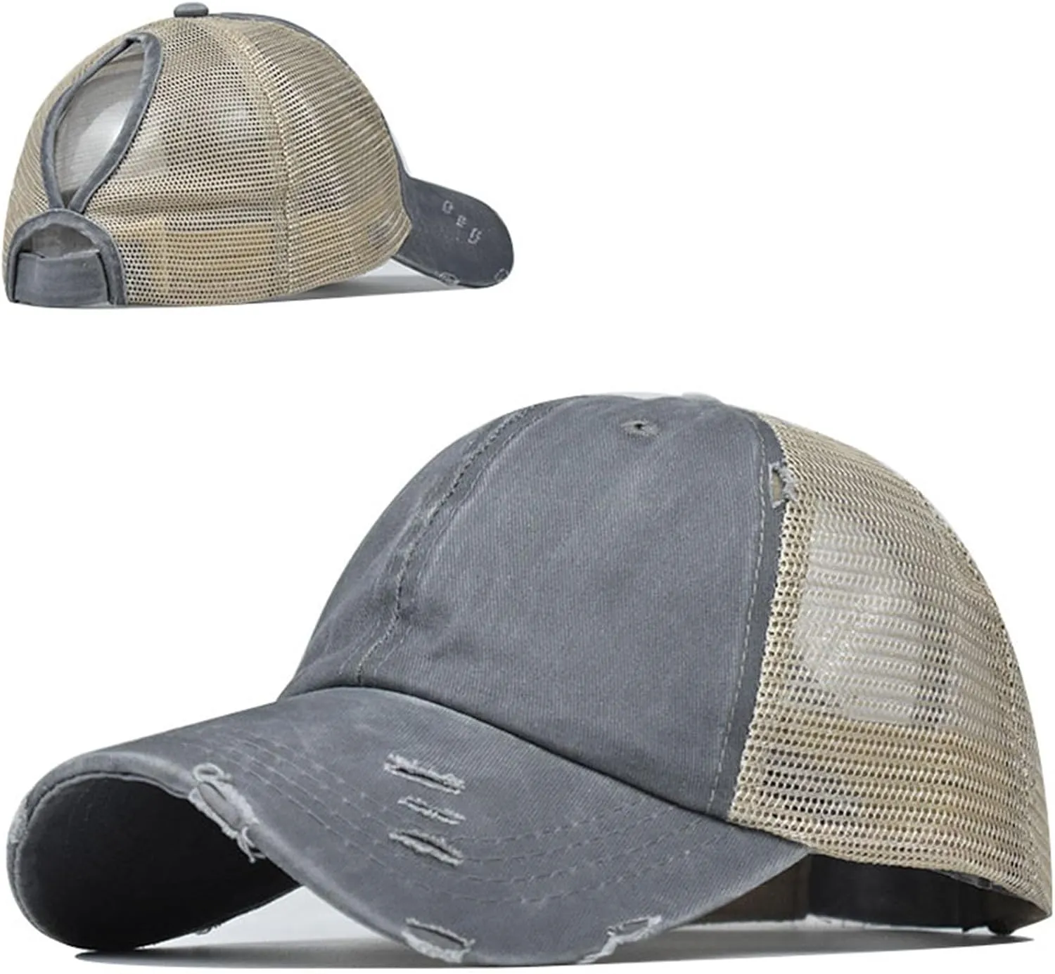 Fashion Style Ponytail Top Hats for Women Baseball Caps High Messy Bun Caps Ponycaps Dad Hats