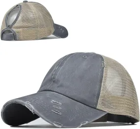 Fashion Style Ponytail Top Hats for Women Baseball Caps High Messy Bun Caps Ponycaps Dad Hats