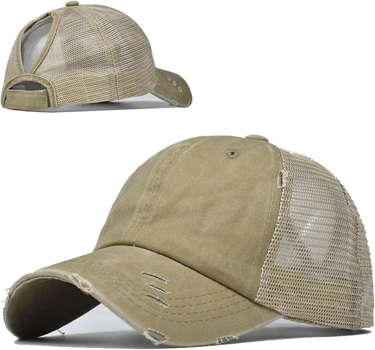 Fashion Style Ponytail Top Hats for Women Baseball Caps High Messy Bun Caps Ponycaps Dad Hats