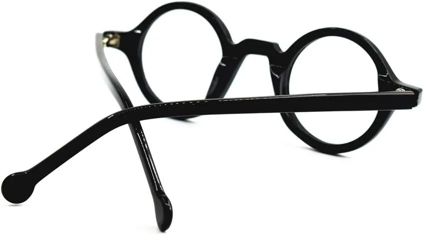Hand Made Small Vintage Round Eyeglass Frames Full Rim Acetate Glasses B002