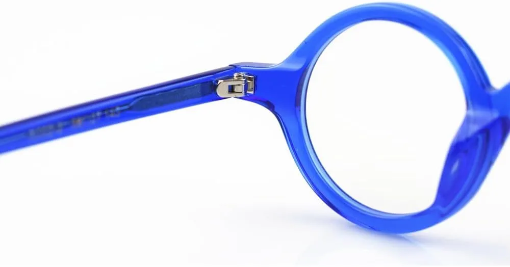 Hand Made Small Vintage Round Eyeglass Frames Full Rim Acetate Glasses B002