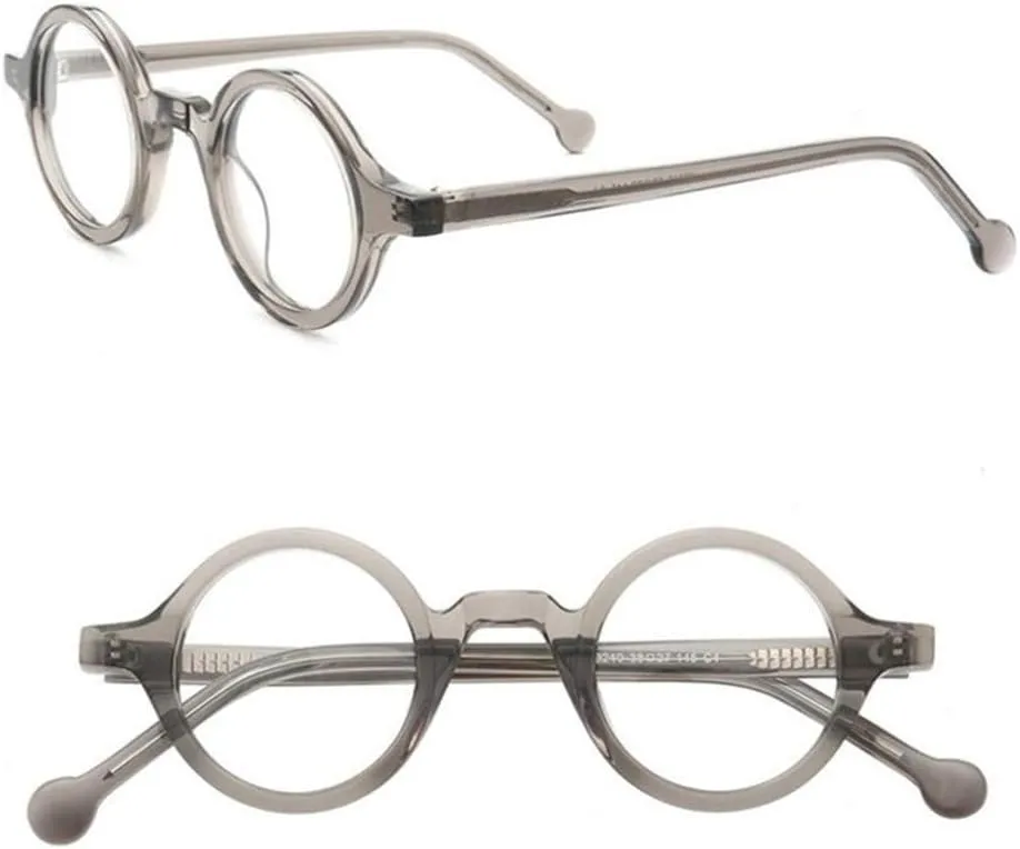 Hand Made Small Vintage Round Eyeglass Frames Full Rim Acetate Glasses B002