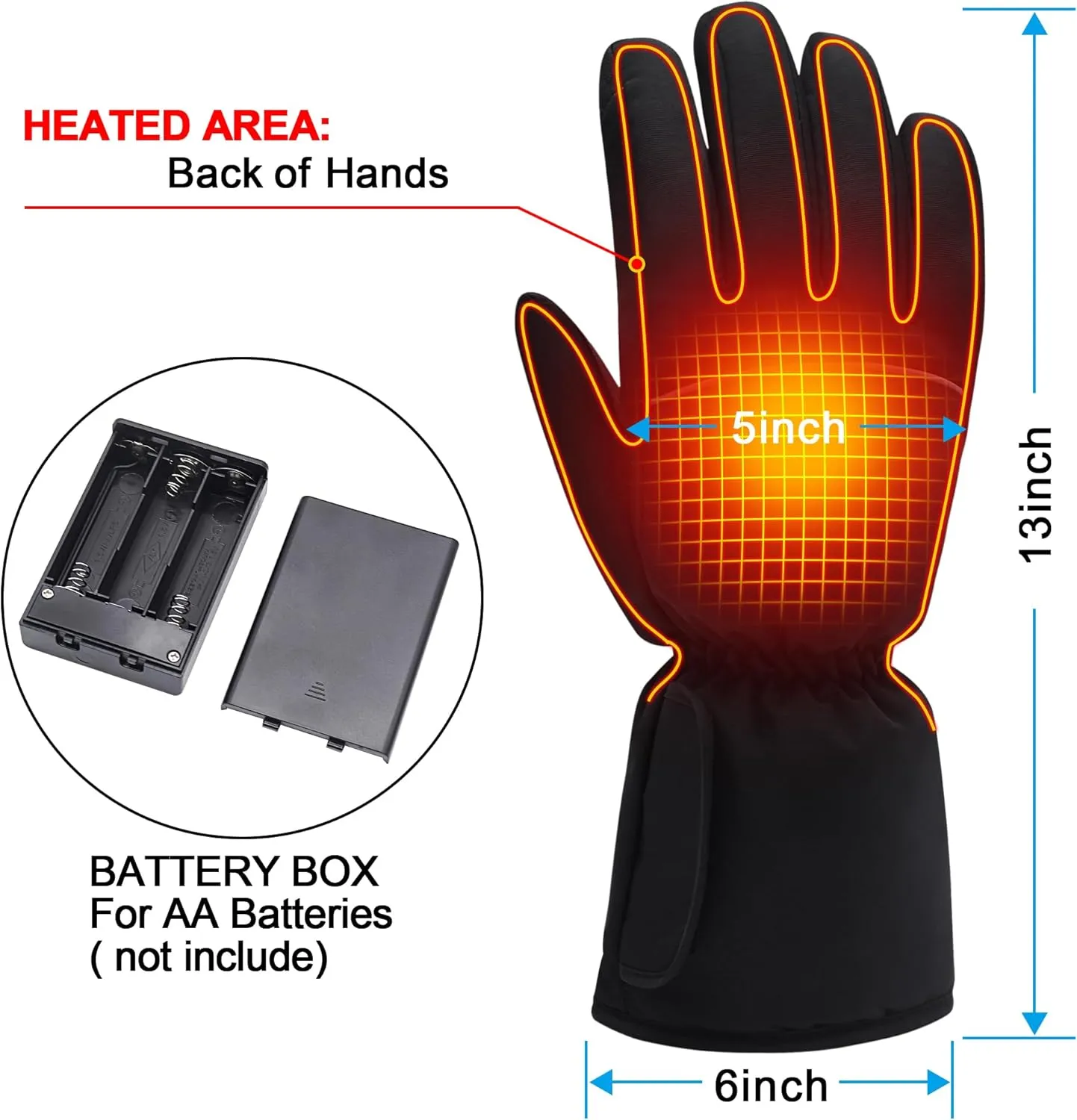 Heated Gloves for Men Women Rechargeable Battery Electric Hand Warmers Touchscreen Winter Hetaed Motorycle Gear for Motorcycle Fishing Hiking Cycling Skiing