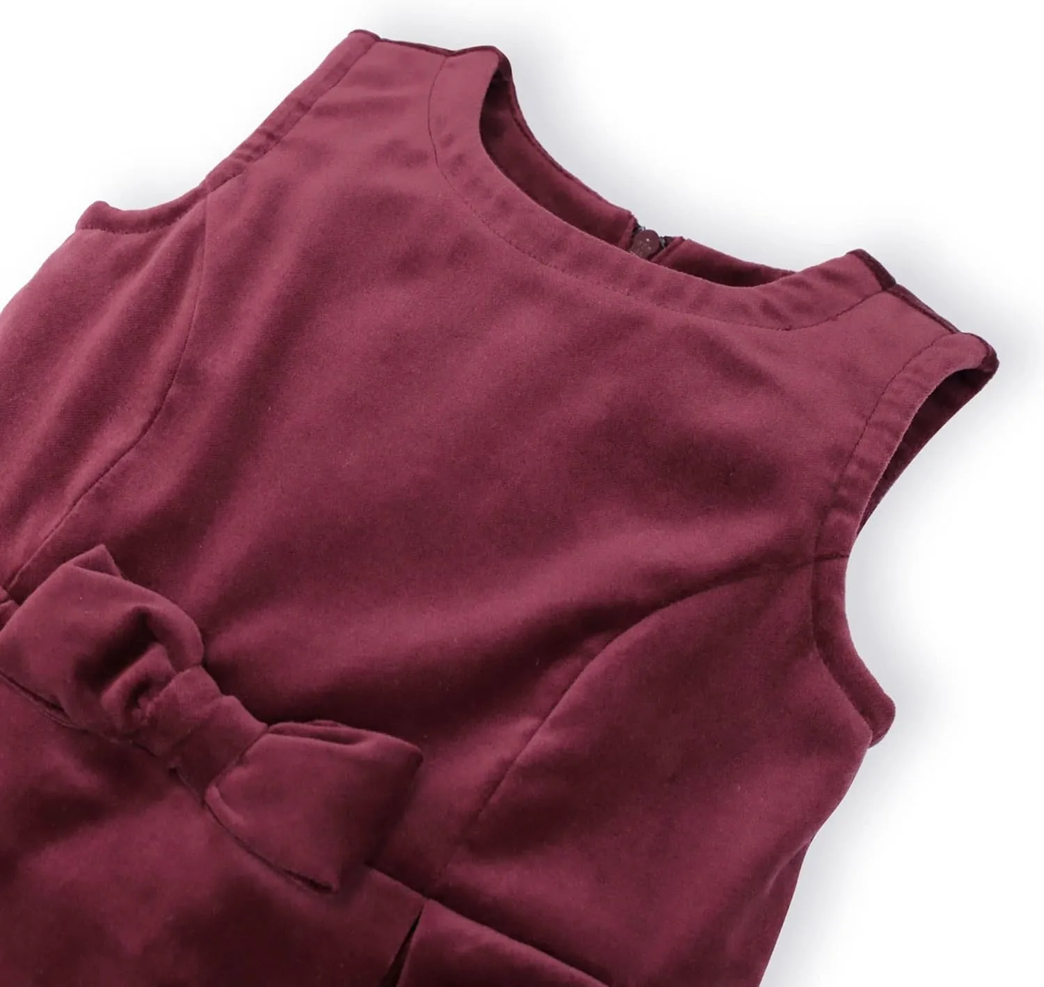 Hope & Henry Girls' Sleeveless Bow Front Jumper