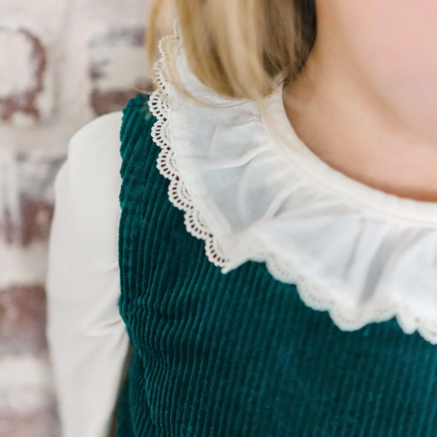 Hope & Henry Girls' Sleeveless Bow Front Jumper
