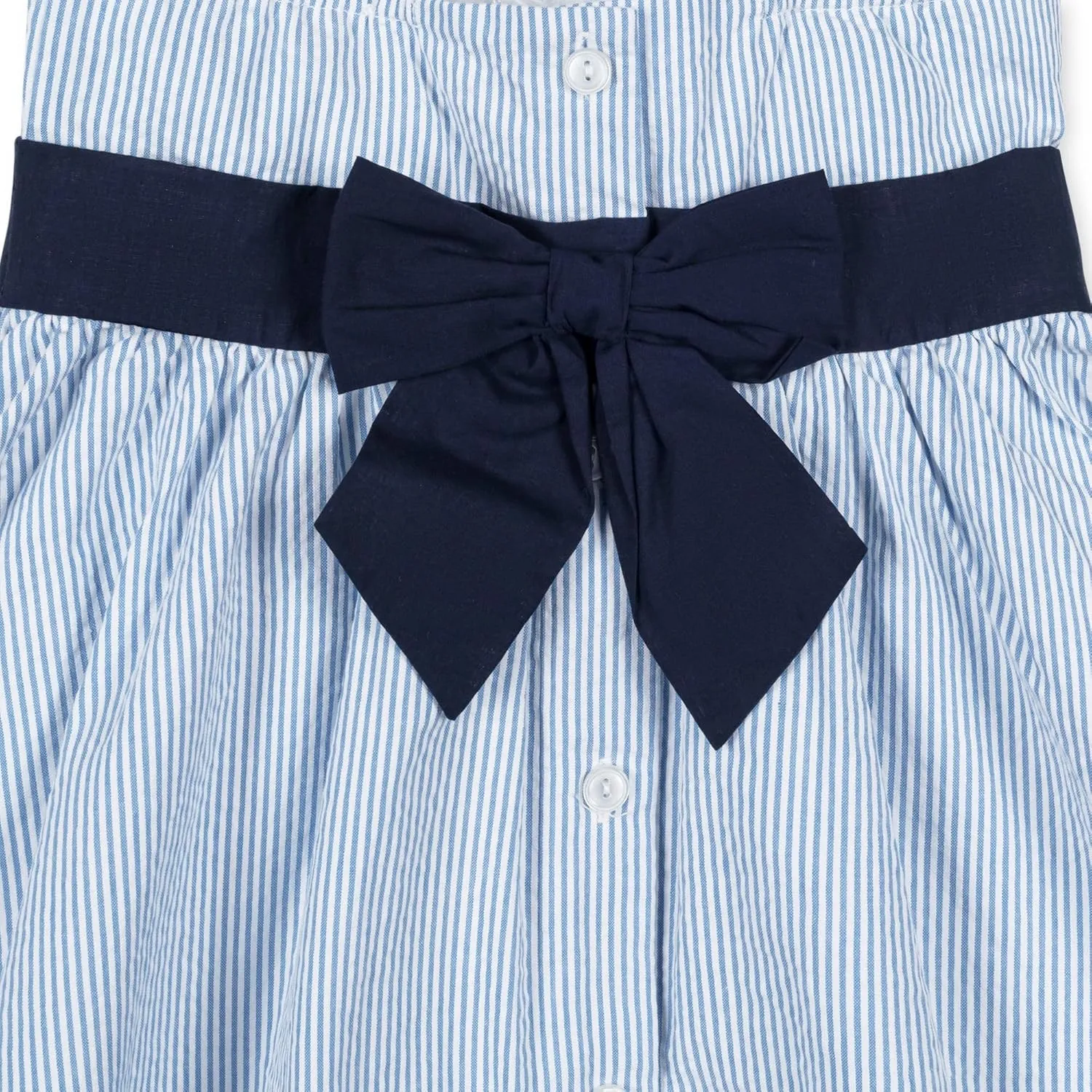 Hope & Henry Girls' Sleeveless Special Occasion Sun Dress with Bow Back Detail and Embroidery