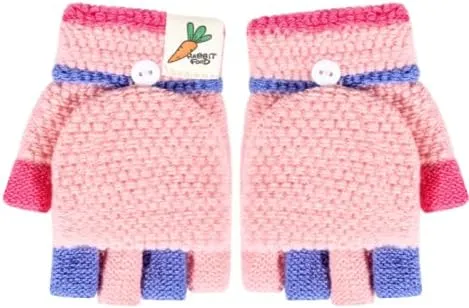 Kids Gloves Fingerless Gloves Ski Mittens Insulated Texting Gloves Mitten Cover