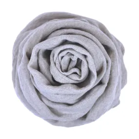 Linen Scarf - Stonewashed - Natural Gauze - Thin Linen