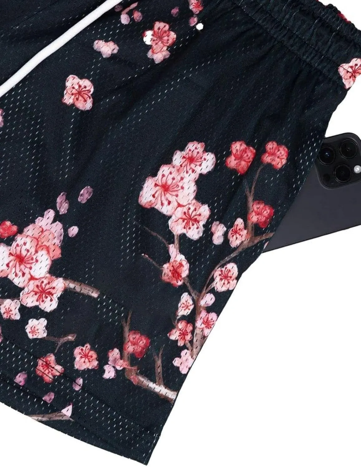 Men's Quick-Dry Shorts with Pockets - Hawaii Print Stretch for Surfing Volleyball, Lightweight Beach Gym Training Shorts.