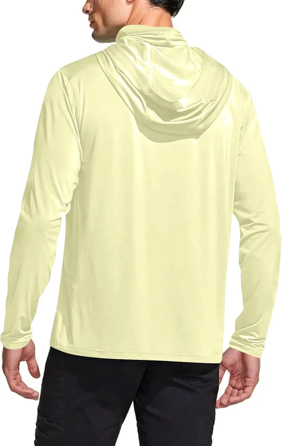 Men's UPF 50  Sun Protection Shirt with Mask Lightweight Long Sleeve Hooded Cooling Hiking Fishing Performance Shirts