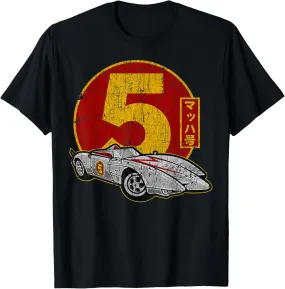 Retro Racers Car Racing Vintage Mach Five Sports Car T-Shirt