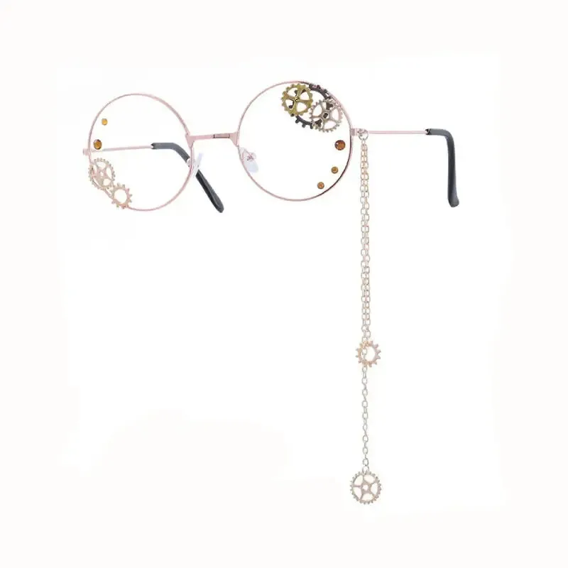 Round Steampunk Gears Chain Glasses