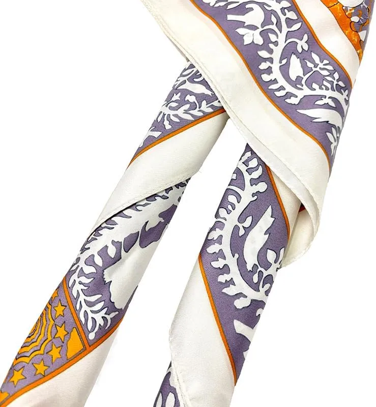 Silk Square Scarf Women 100% Pure Natural Mulberry 27inch Lightweight Neckerchief Digital Printed Scarves