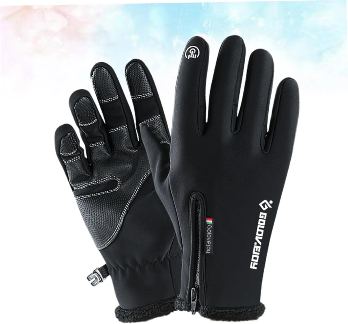 Sosoport Outdoor Cycling Gloves Running Gloves Warm Gloves Winter Gloves Men's and Women's Gloves Men and Women Black Ski Cycling Gloves