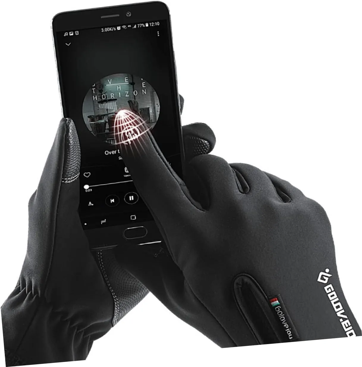 Sosoport Outdoor Cycling Gloves Running Gloves Warm Gloves Winter Gloves Men's and Women's Gloves Men and Women Black Ski Cycling Gloves