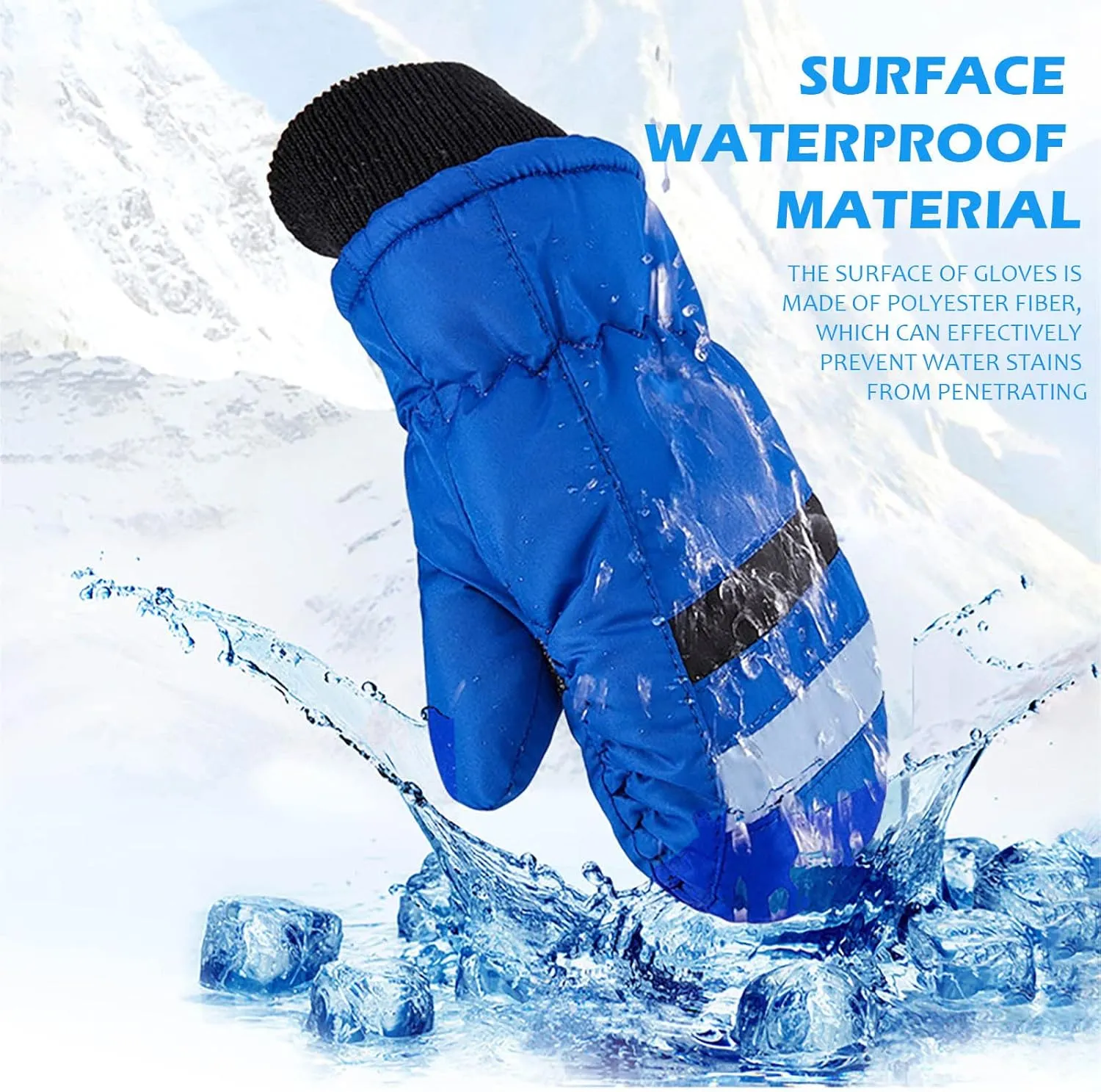 Sports Ski Warm Winter Mittens Outdoor -Gloves Insulation Snow Gloves Children's Cycling Clothing Mountain Biking Shirt