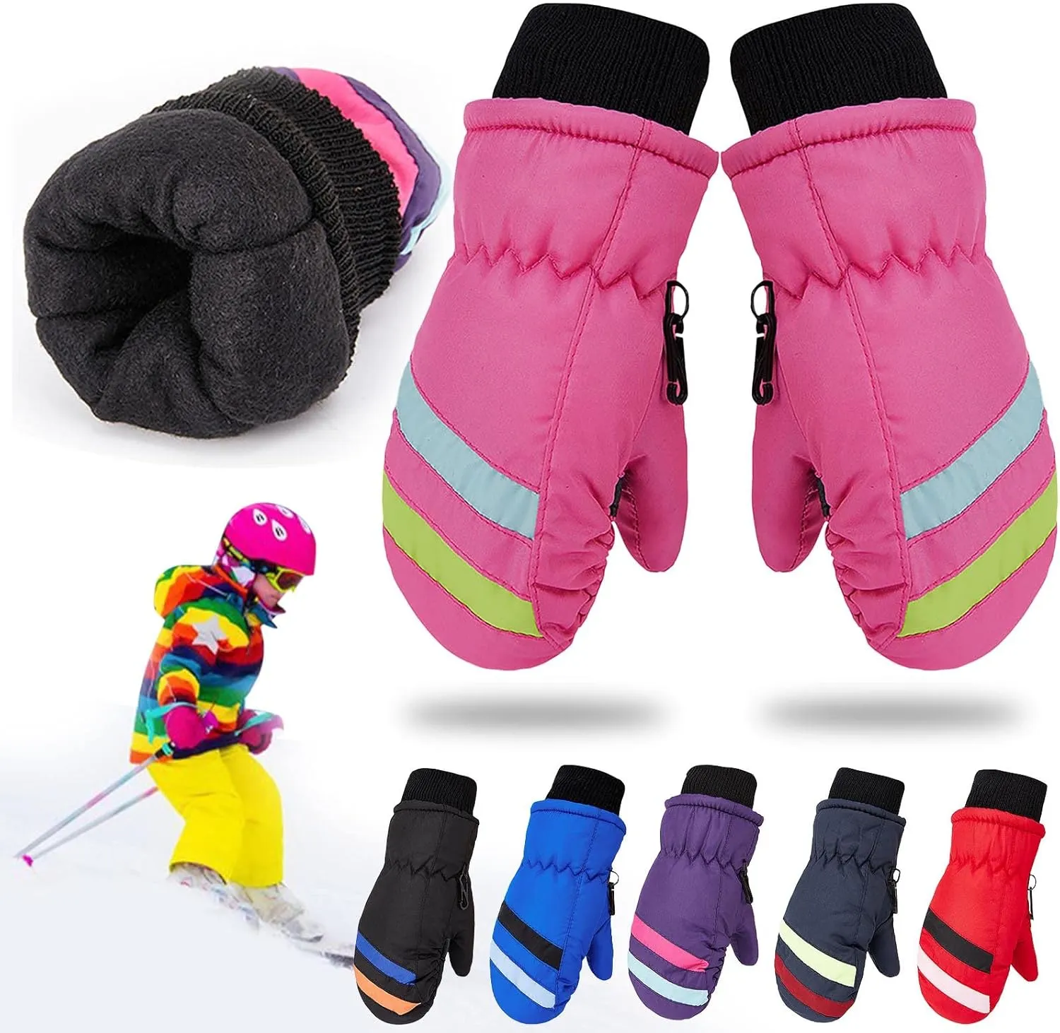 Sports Ski Warm Winter Mittens Outdoor -Gloves Insulation Snow Gloves Children's Cycling Clothing Mountain Biking Shirt