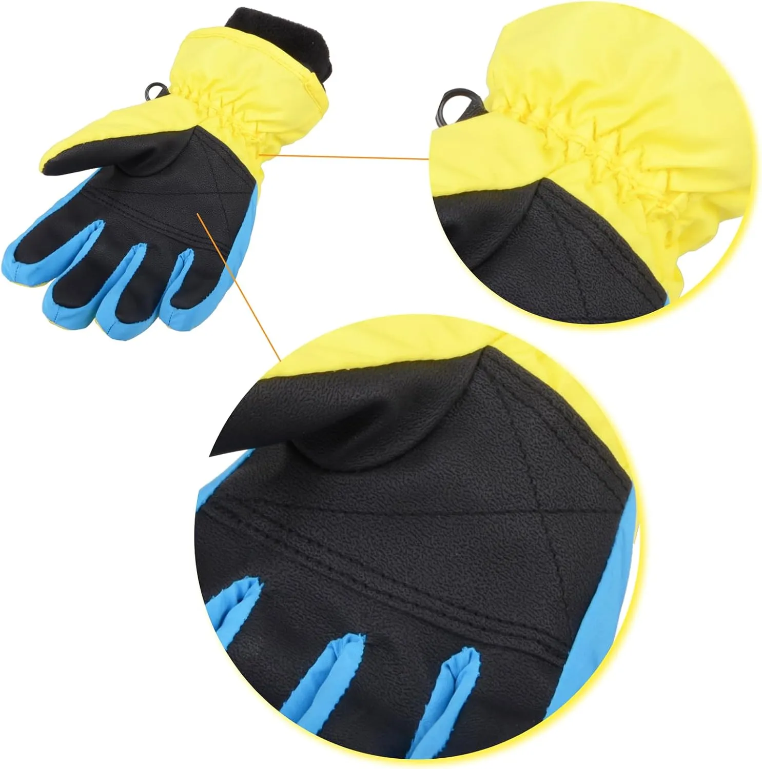 TRIWONDER Kids Ski Snow Gloves Winter Cold Weather Windproof Warm Snowboard Sport Mittens for Boys Girls