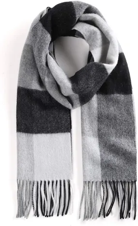 Unisex 100% Wool Cashmere Scarf for Men Women Warm Winter Scarves