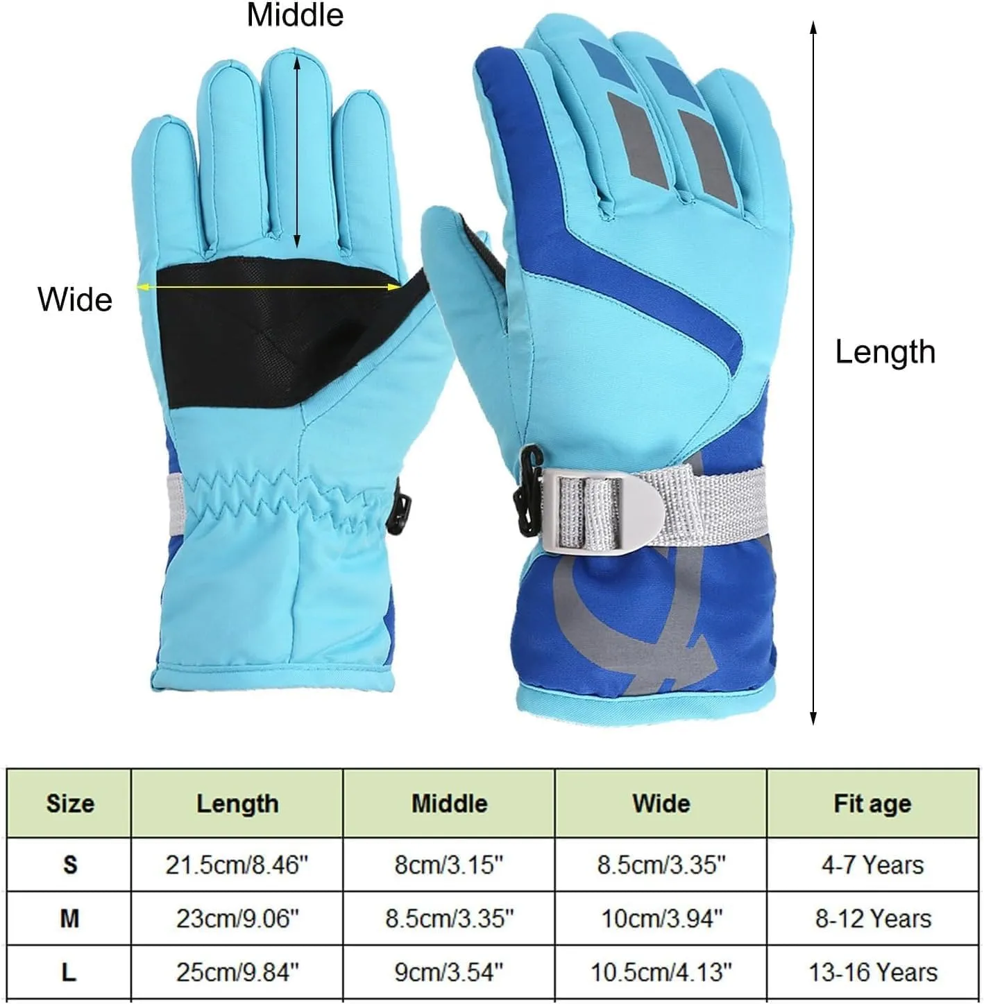 Warm Gloves Winter Gloves Windproof and Waterproof Mittens Gloves Ski Gloves for Men Women Outdoor Warm Gloves Lightweight
