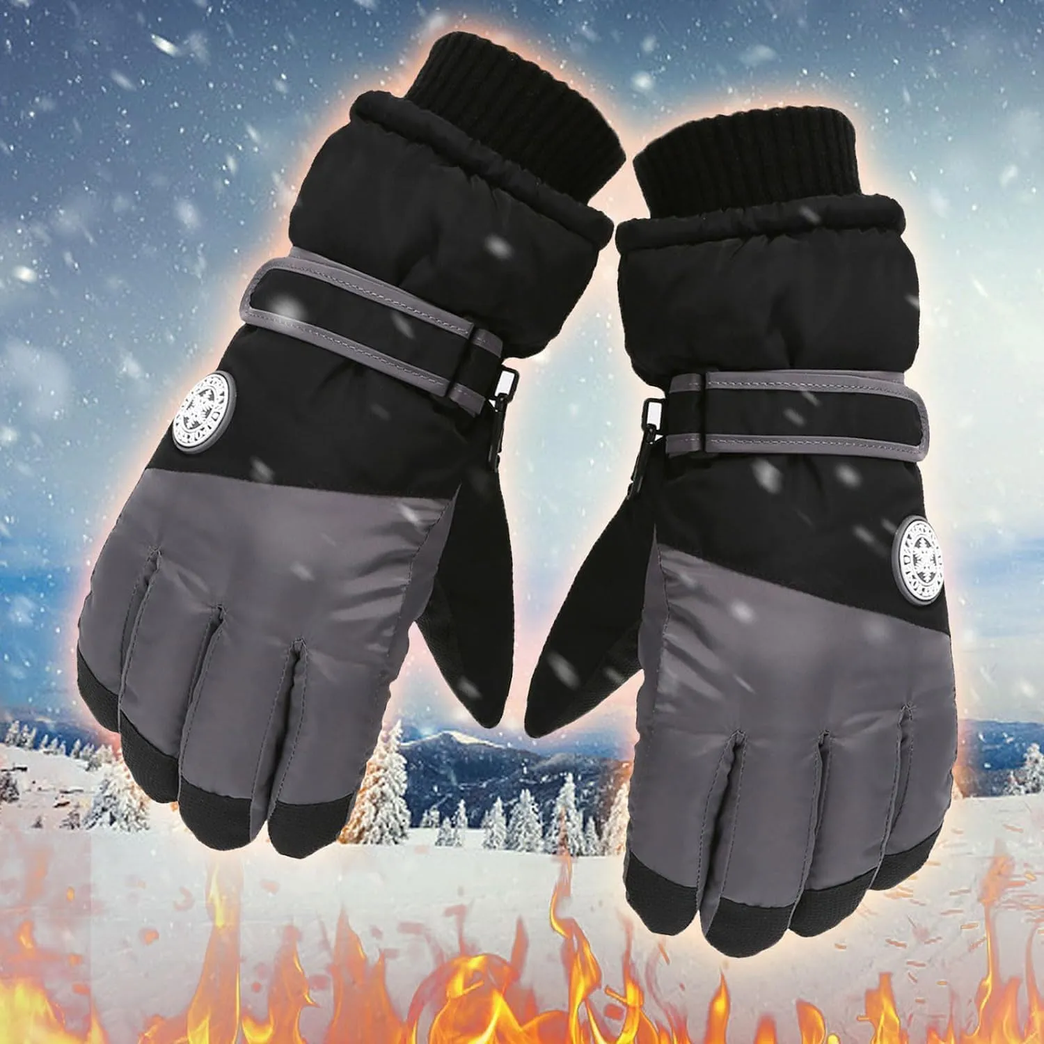 Warm Gloves Winter Gloves Windproof and Waterproof Mittens Gloves Ski Gloves for Men Women Outdoor Warm Gloves Lightweight