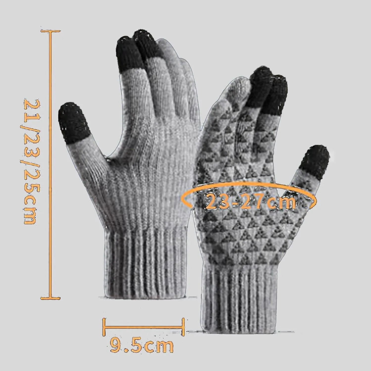 Winter Touchscreen Gloves Unisex Knitted Warm Gloves Touchscreen Lined Stretchy Mitten for Men Women Valentine's