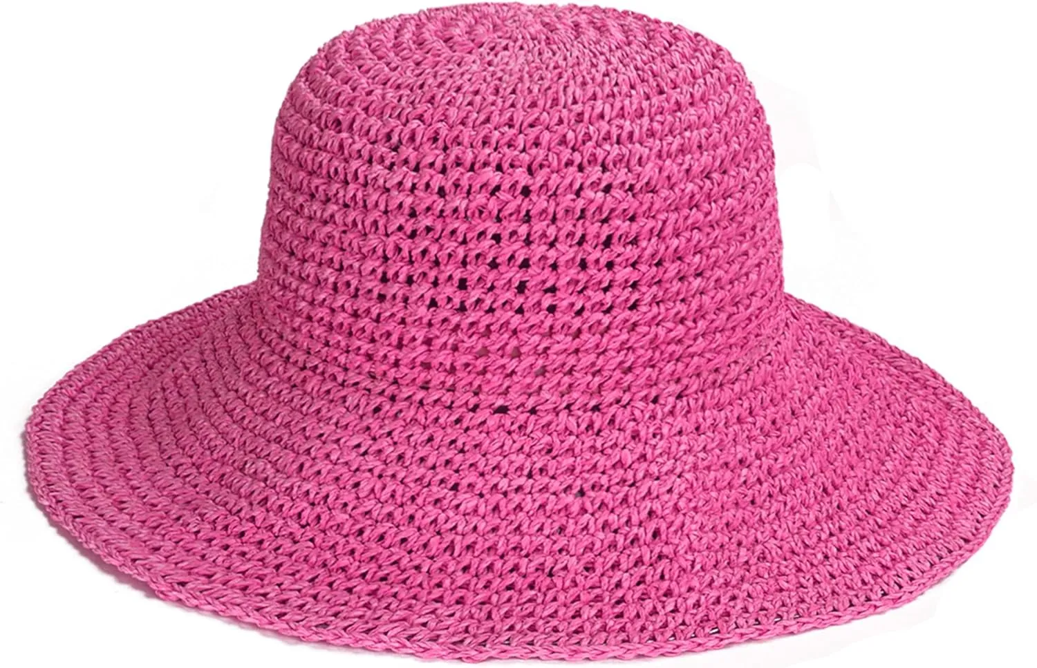 Womens Sun Hats Wide Brim Summer Beach Hat for Women Foldable Travel Straw Hat UPF50 