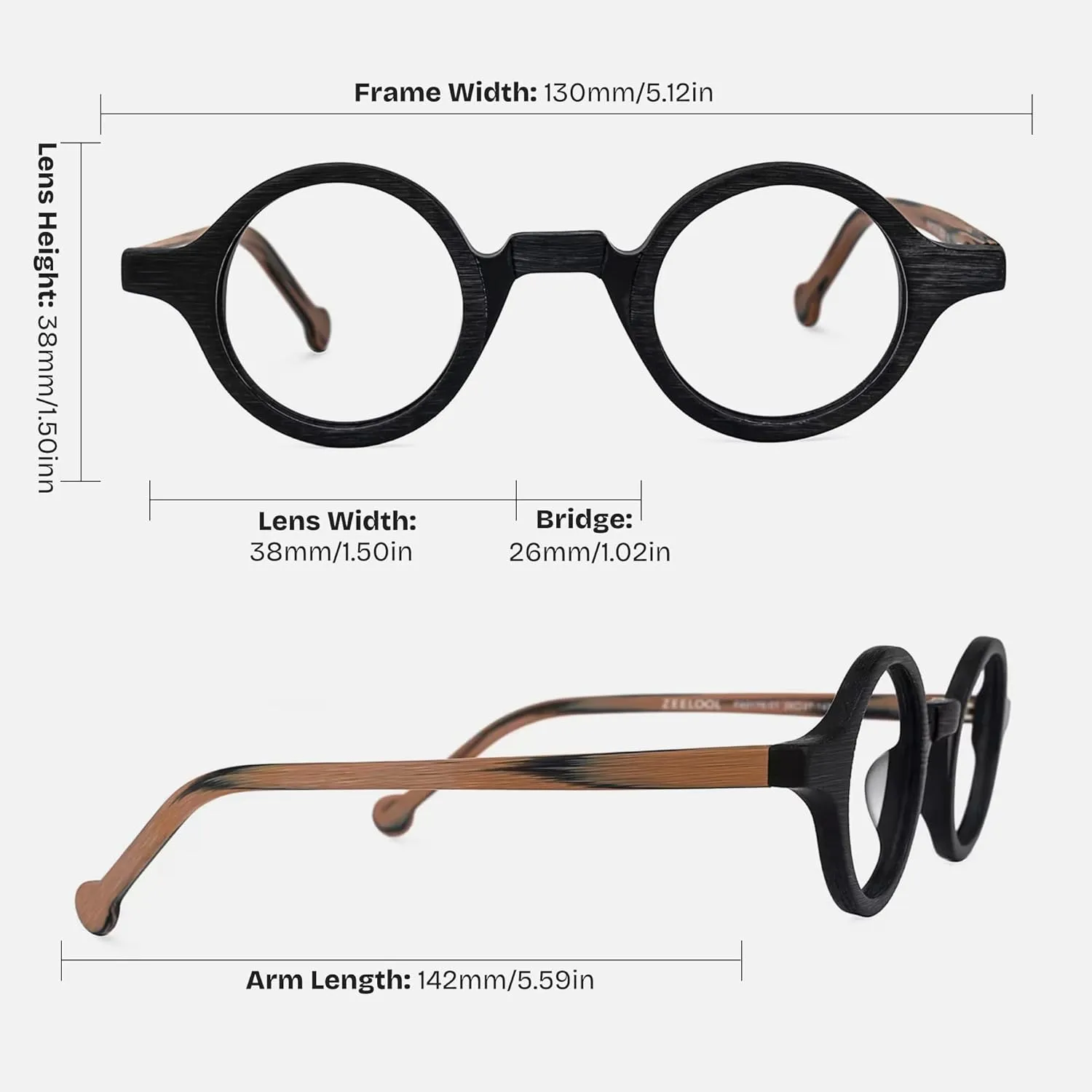 Zeelool Readers Retro Blue Light Blocking Reading Glasses for Men Women, Vintage Small Round Eyeglasses Anti UV Arale