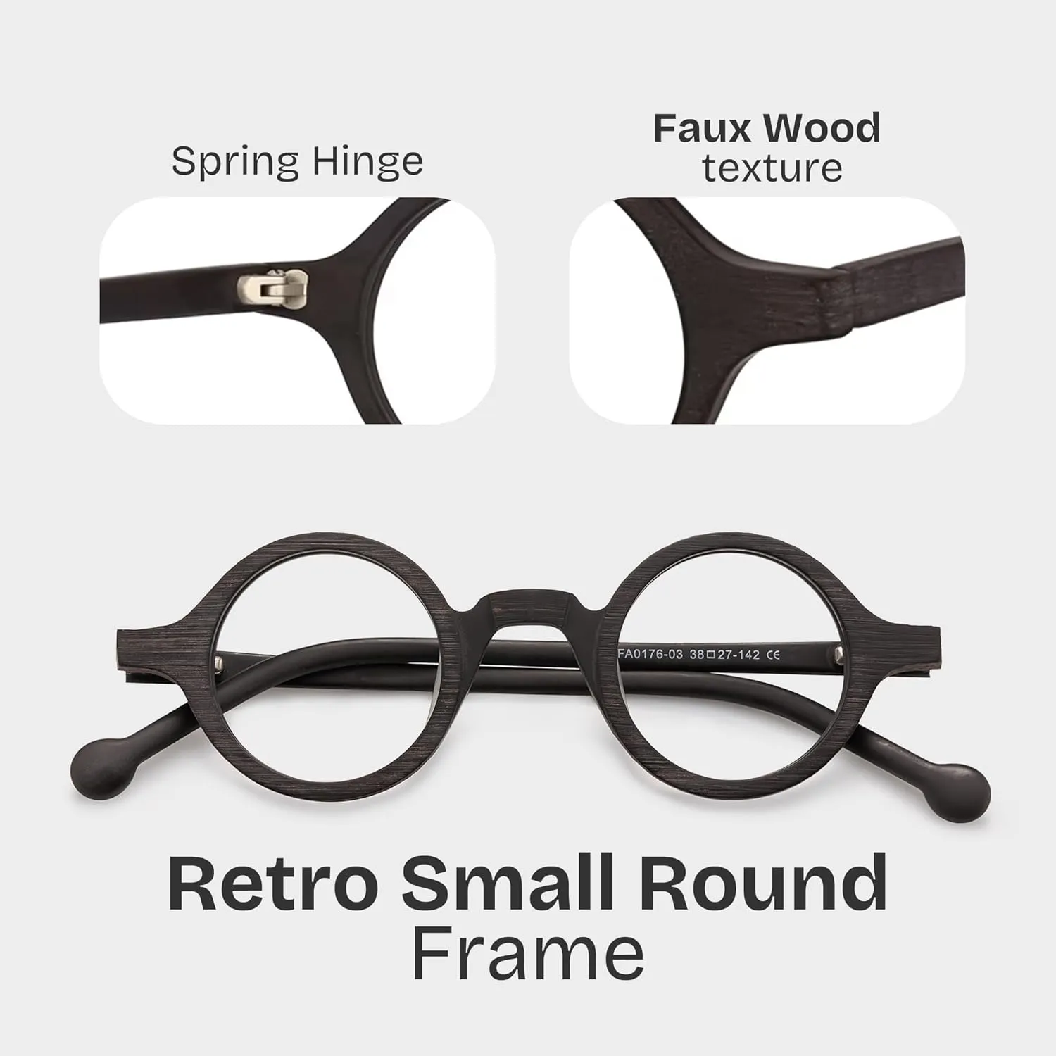 Zeelool Readers Retro Blue Light Blocking Reading Glasses for Men Women, Vintage Small Round Eyeglasses Anti UV Arale