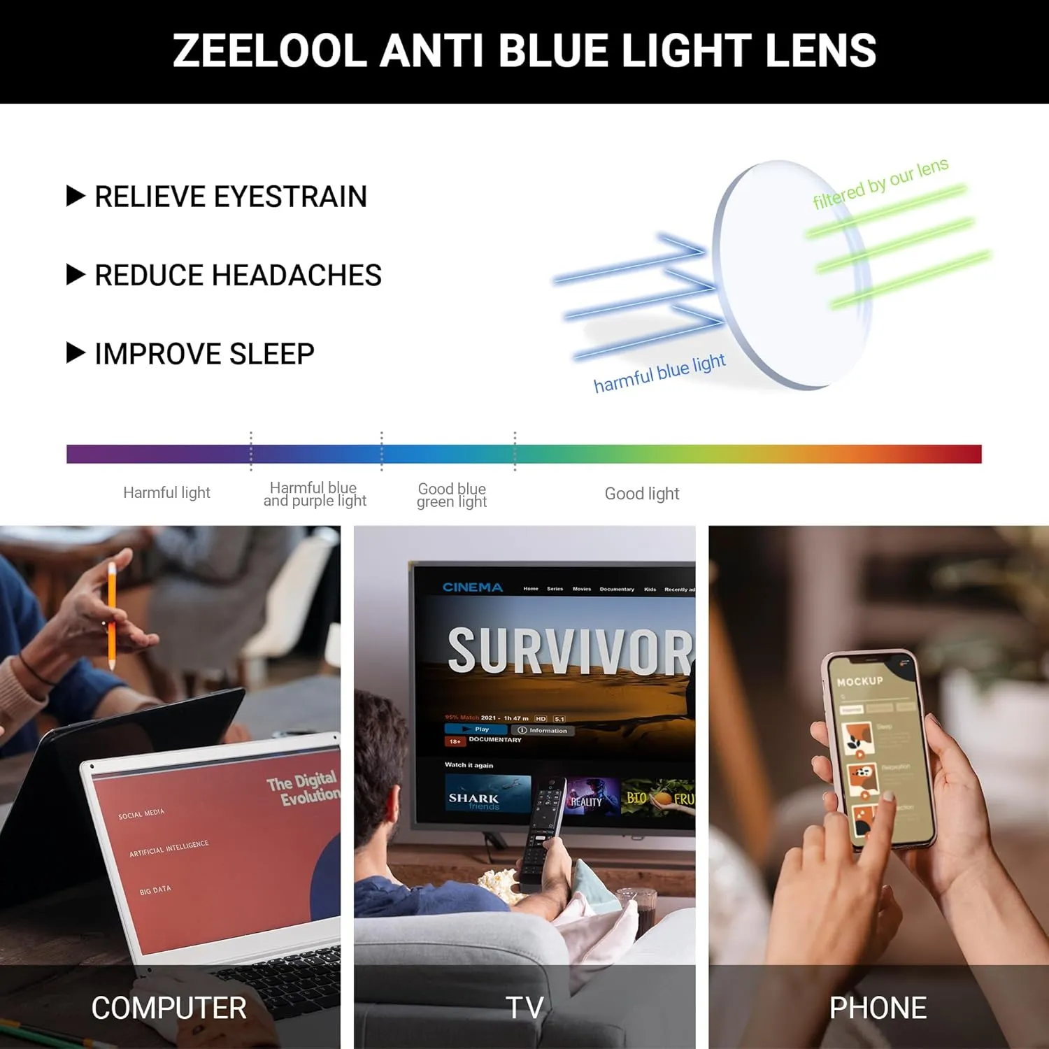 Zeelool Readers Retro Blue Light Blocking Reading Glasses for Men Women, Vintage Small Round Eyeglasses Anti UV Arale