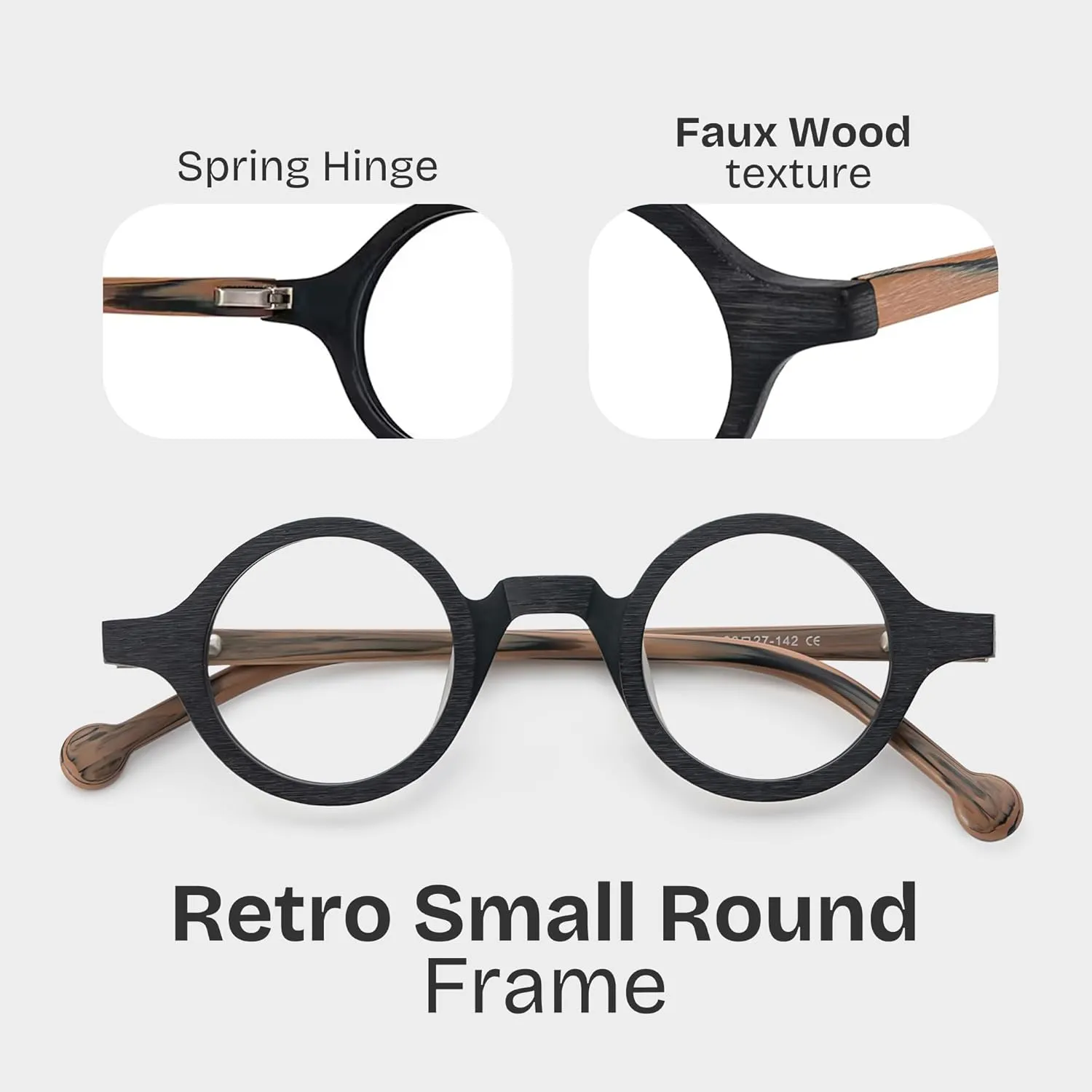 Zeelool Readers Retro Blue Light Blocking Reading Glasses for Men Women, Vintage Small Round Eyeglasses Anti UV Arale